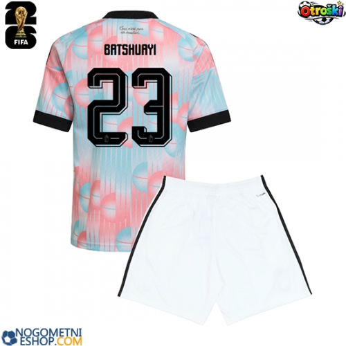 Otroški Nogometni dresi Belgija Michy Batshuayi #23 Gostujoči SP 2026 Kratek Rokav (+ Kratke hlače)